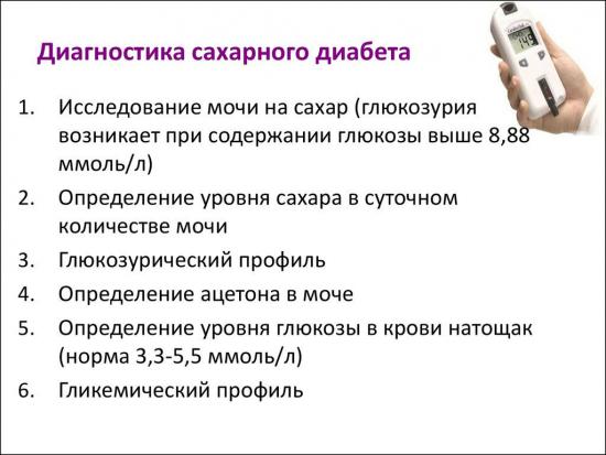 Диагностика сахарного диабета