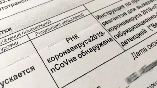 Справка об отсутствии коронавируса
